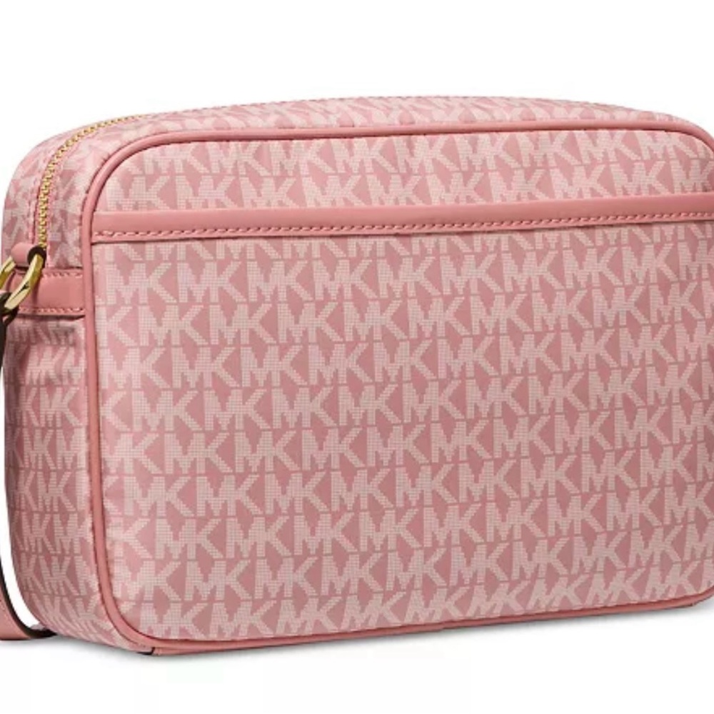 NWT Michael Kors Logo Jet Set Charm East West Sunset Rose crossbody purse - Picture 3 of 4